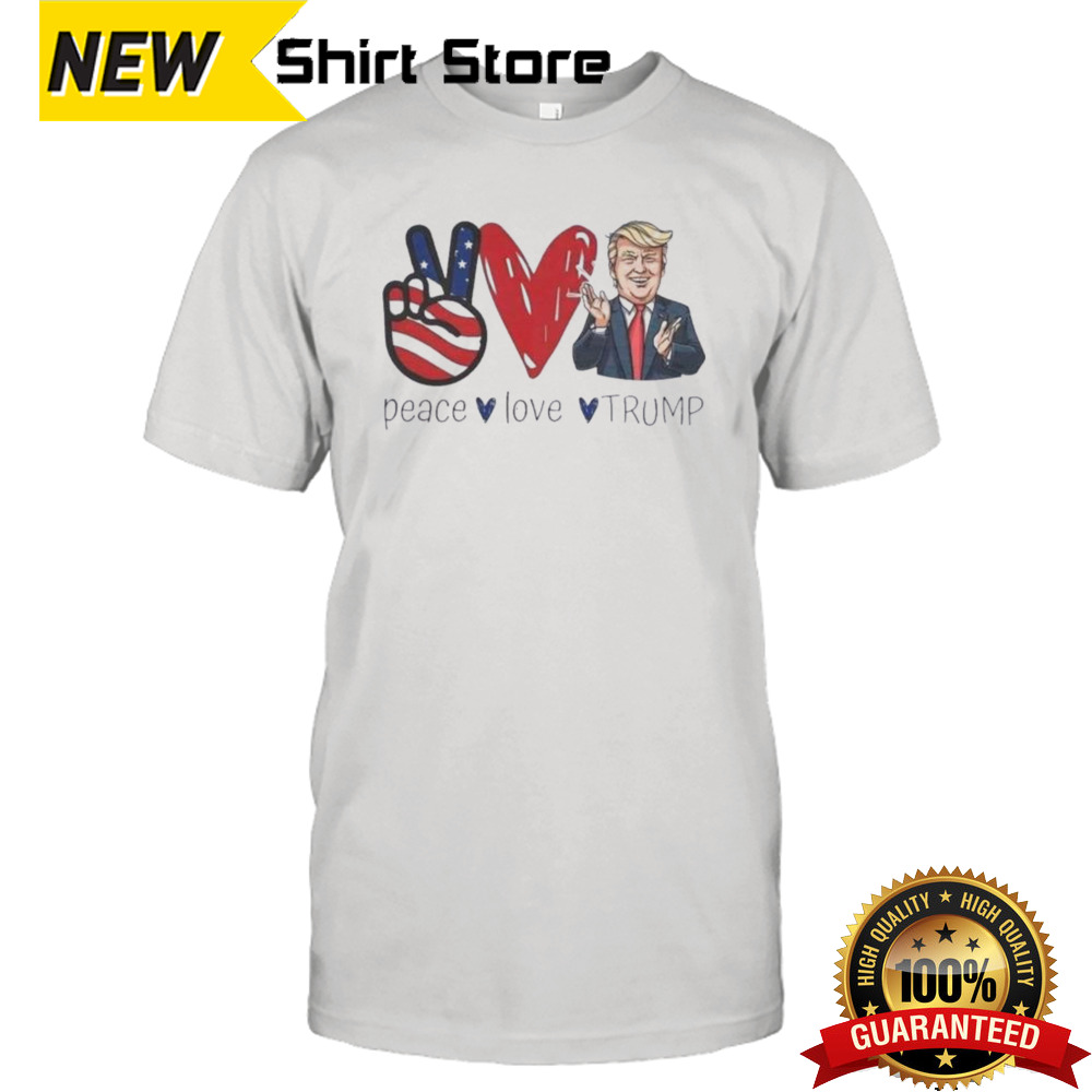 Peace Love Trump Vance 2024 Graphic Presidential Election Shirt