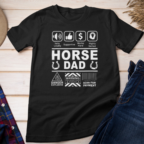 Horse Dad Scan For Payment Unisex T-shirt & Sweatshirt