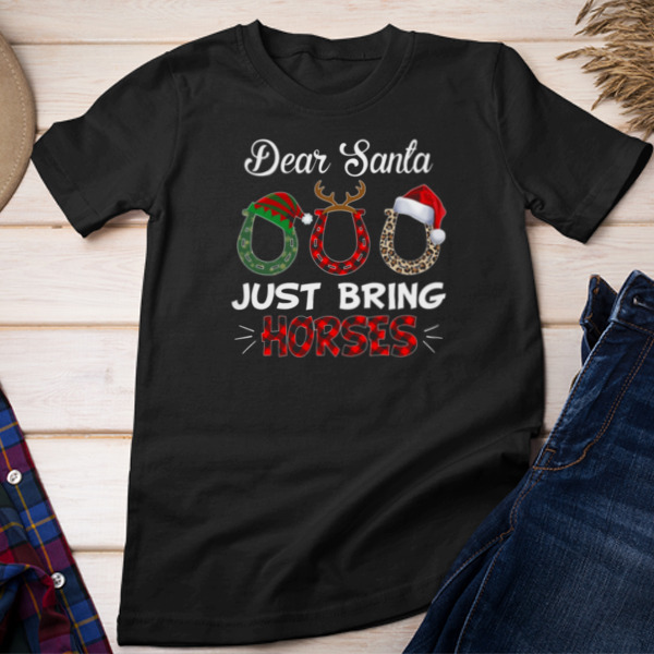 Horseshoe Holidays With Santa Unisex T-shirt & Sweatshirt