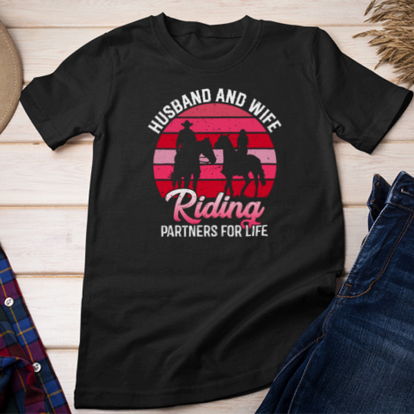 Husband And Wife Riding Partners For Life Unisex T-shirt & Sweatshirt