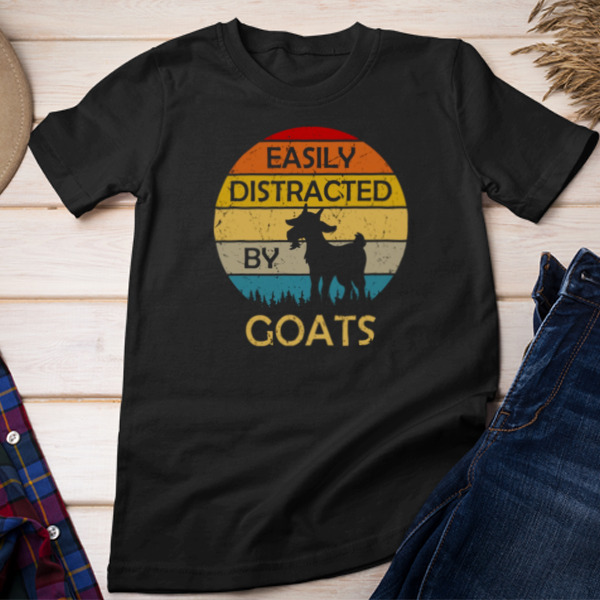 Easily Distracted By Goat Unisex T-shirt & Sweatshirt