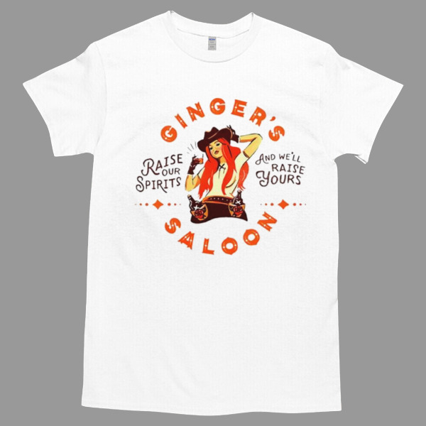 Gingers Saloon Vintage Whiskey Redhead Dive Bar Artist Gift T-Shirt Extensive Size Options - Multiple Colorways - Cross-gender Fashion