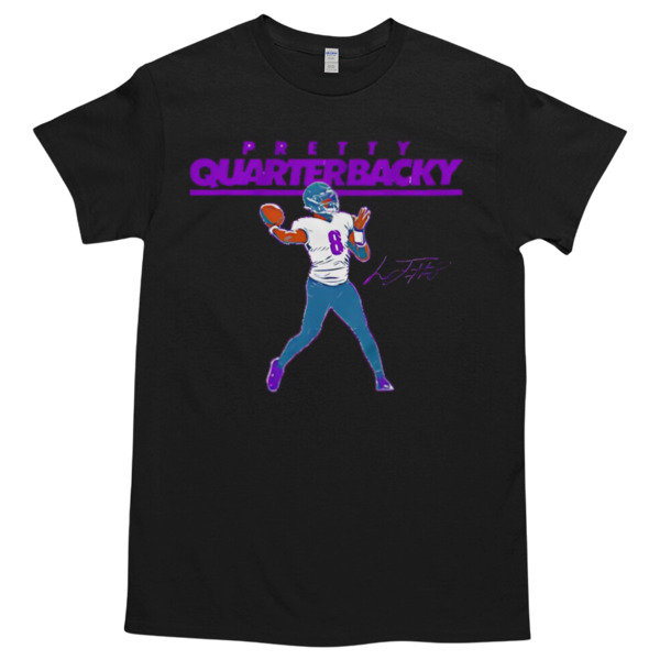 Lamar Jackson Baltimore Ravens NFL football pretty quarterbacky vintage T-Shirt Styles Available - Multiple Colorways - Cross-gender Fashion