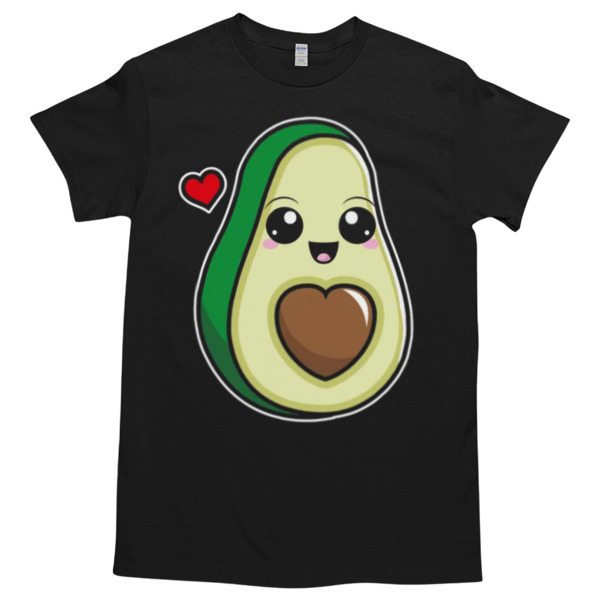 Avocado kawaii Tshirt – High durability non-shrink fabric – Cross-gender Fashion