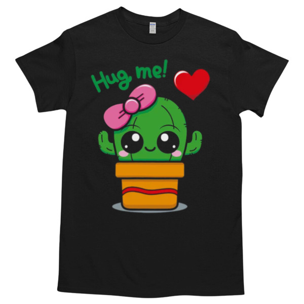 Cactus Hug Me Tshirt – High durability non-shrink fabric – Cross-gender Fashion