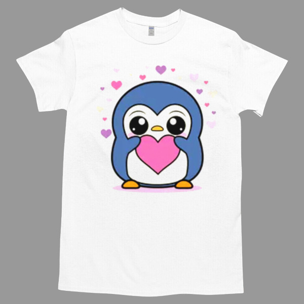 kawaii penguin Tshirt - High durability non-shrink fabric - Cross-gender Fashion