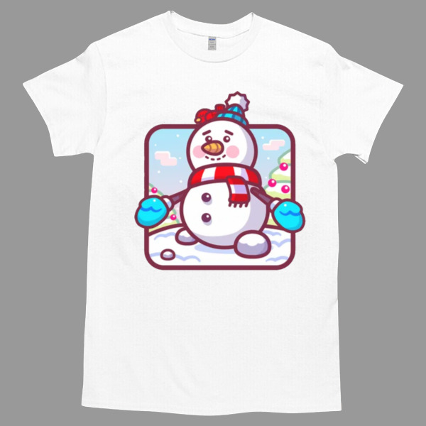 Snowman's First Christmas Tshirt - High durability non-shrink fabric - Cross-gender Fashion