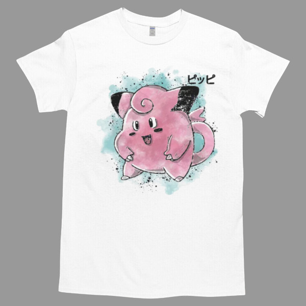 watercolor clefairy Tshirt - High durability non-shrink fabric - Cross-gender Fashion