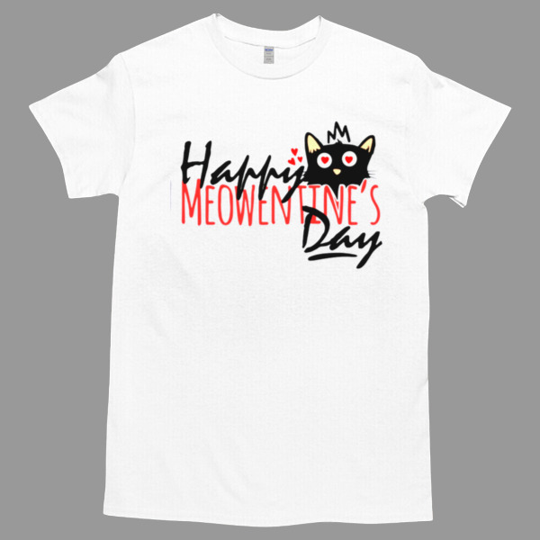 Happy meow day Unisex Tshirt, Cotton Womenswear, High durability non-shrink fabric