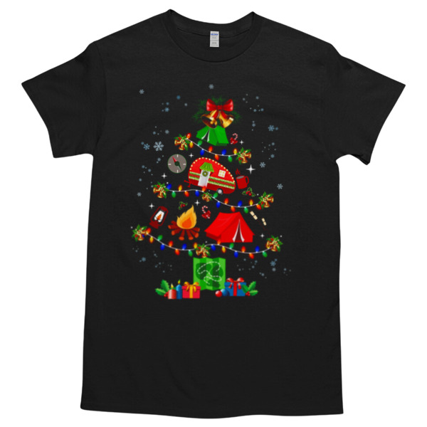 CAMPER CHRISTMAS TREE Unisex Tshirt, Cotton Womenswear, High durability non-shrink fabric