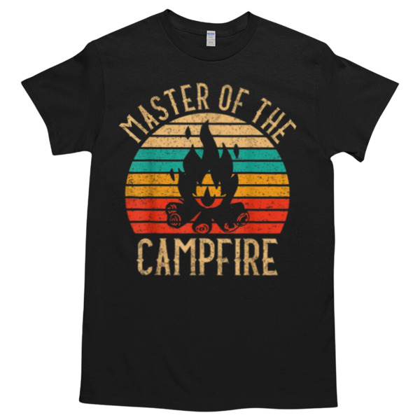 CAMPING MASTER OF CAMFIRE Unisex Tshirt, Cotton Womenswear, High durability non-shrink fabric