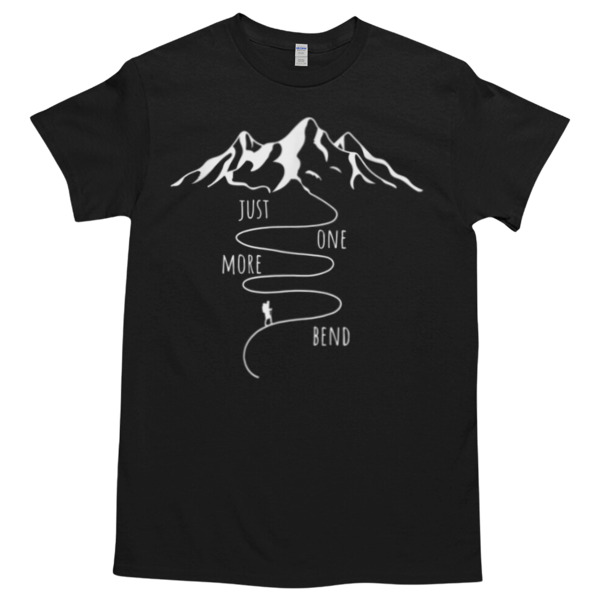 HIKING JUST ONE MORE BEND Unisex Tshirt, Cotton Womenswear, High durability non-shrink fabric