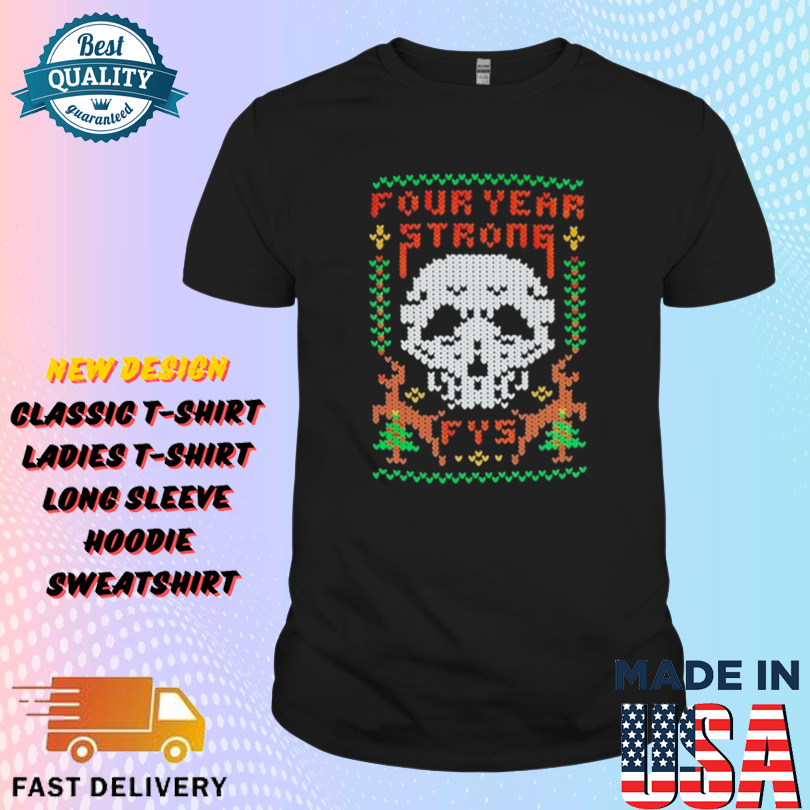 Four Year Strong Xmas Knit Skull Christmas Shirt