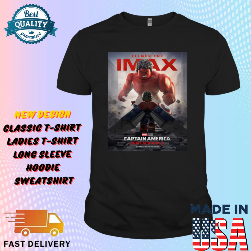 Check Out This Brick-Tacular Inspired By LEGO For Marvel Studios Captain America Brave New World 2025 Movie Shirt