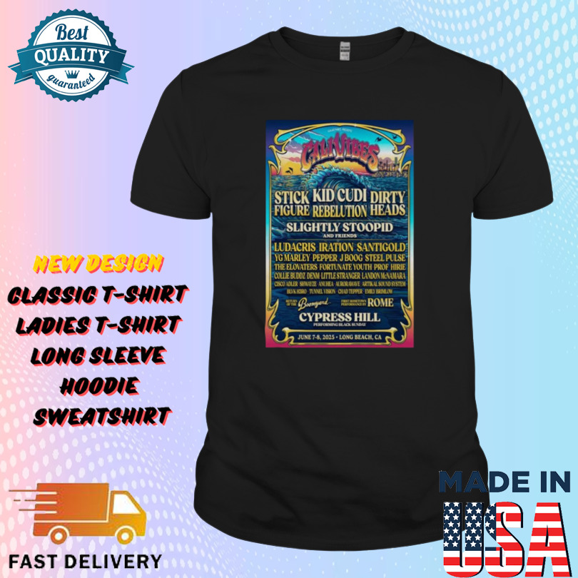 Calivibes 2025 at Marina Green Park in Long Beach, CA On Jun 7-8 Concert Shirt