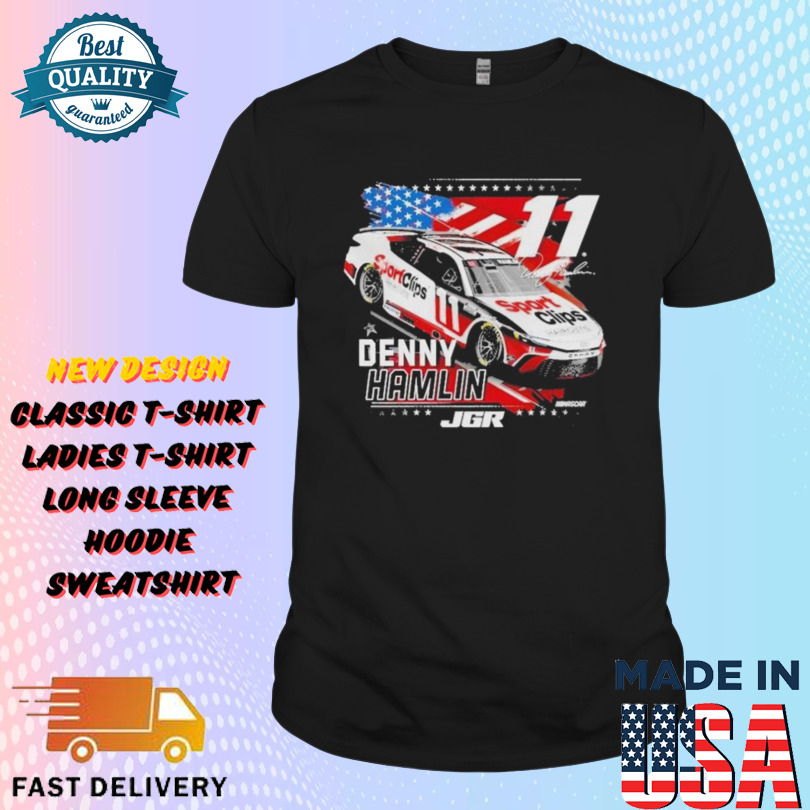 Denny Hamlin Joe Gibbs Racing Team Patriotic Car Nascar Shirt