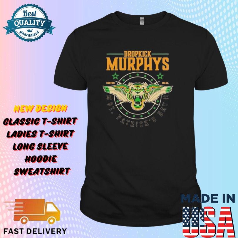 Dropkick Murphys St Patrick’s Day 2025 Tiger Dateback Tour Shirt