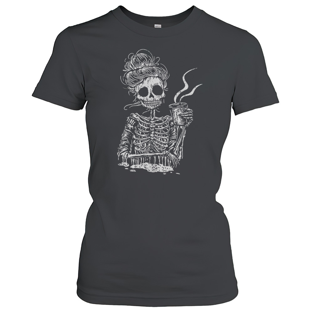 Skeleton Women Drink Coffee Shirt Women's T-shirt