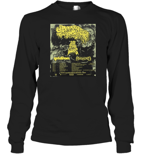 Sanguisugabogg Gridiron And Mutilatred May 09 Winnipeg MB May11 Columbus OH May 12 Allilentown PA 2025 Long Sleeved T-shirt