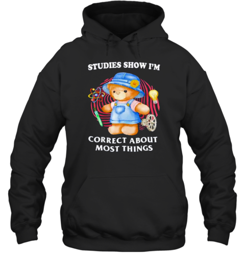 Teddy Studies Show I'M Correct About Most Things Unisex Hoodie