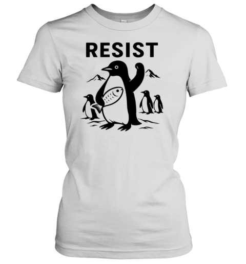 Penguins Resist Printed Round Classic Women's T-shirt