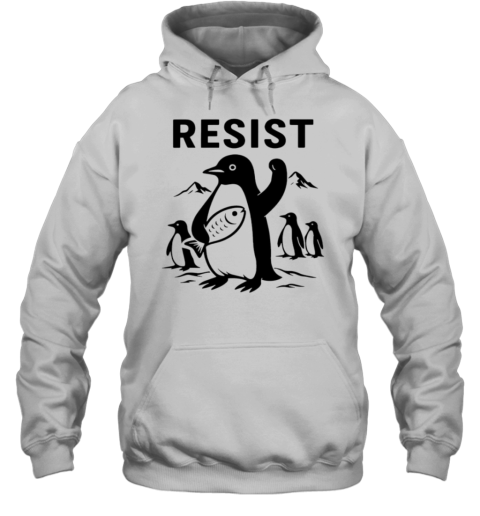 Penguins Resist Printed Round Unisex Hoodie