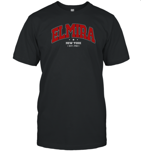Elmira New York NY Souvenir College T-Shirt