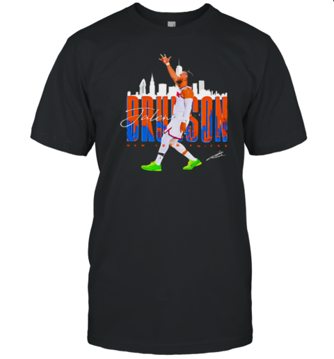 Jalen Brunson New York Knicks Skyline T-Shirt