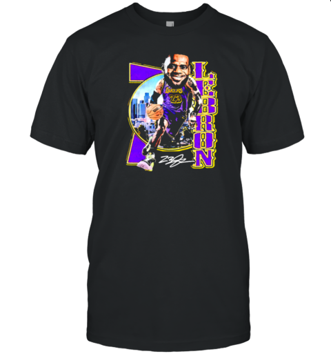 Lebron James Los Angeles Lakers Big Head Signature T-Shirt