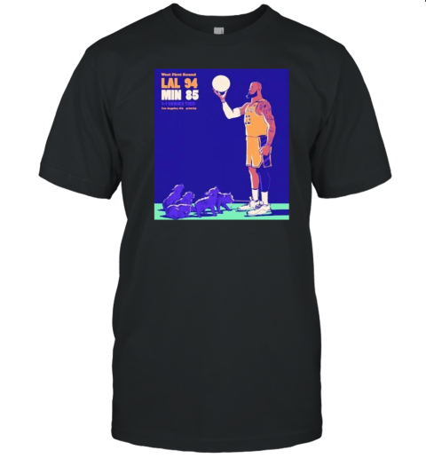 Lebron James Los Angeles Lakers Playoffs Round 1 Game 2 T-Shirt Lebron James Los Angeles Lakers Playoffs Round 1 Game 2 T-Shirt