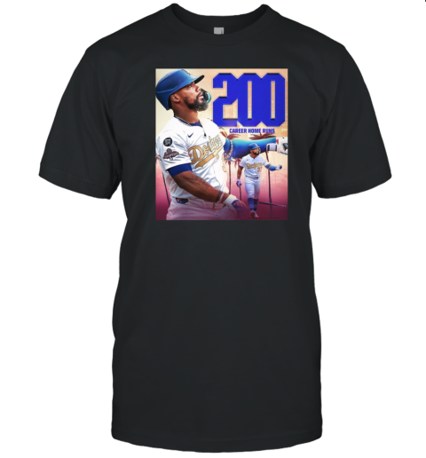 Los Angeles Dodgers Win Pittsburgh Pirates Teoscar Hernandez 200 Career Home Runs Poster T-Shirt