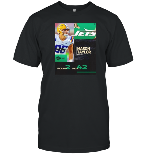 Mason Taylor New York Jets 2025 Nfl Draft Poster T-Shirt
