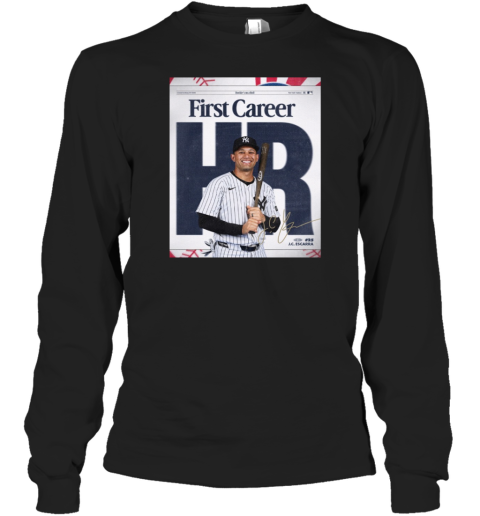 New York Yankees Congrats JC Escarra First Career HR Rookie'S On A Roll Signature Poster Long Sleeved T-shirt
