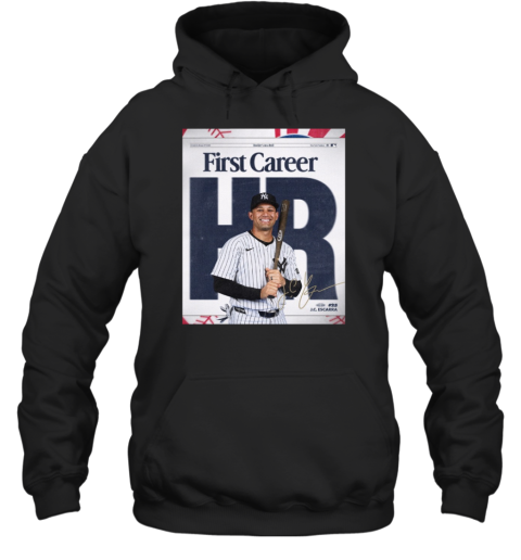 New York Yankees Congrats JC Escarra First Career HR Rookie'S On A Roll Signature Poster Unisex Hoodie