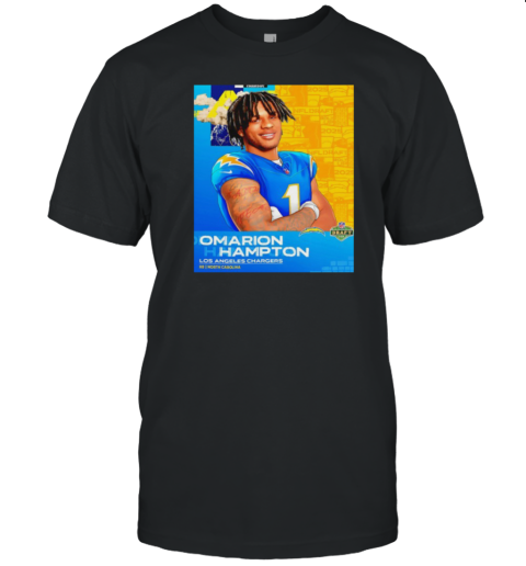 Omarion Hampton Los Angeles Chargers 2025 NFL Draft Art T-Shirt