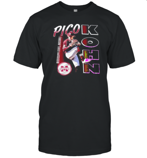 Pico Kohn Mississippi State Bulldogs Baseball Illustrated T-Shirt