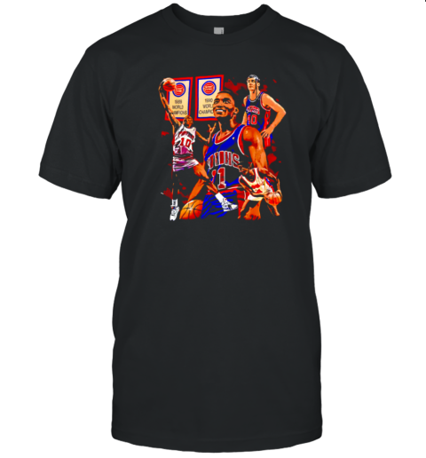 Pistons World Champions 1989 Graphic Retro T-Shirt