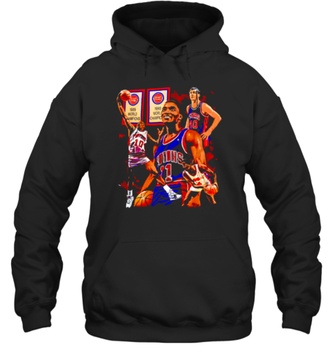 Pistons World Champions 1989 Graphic Retro Unisex Hoodie