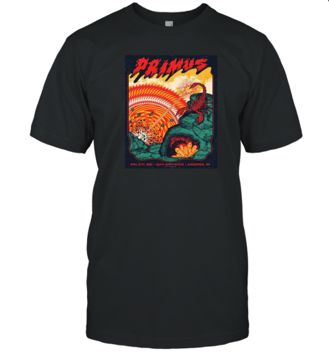 Primus April 27Th 2025 In Albuquerque NM Isleta Amphitheater Poster Graphic T-Shirt Primus April 27Th 2025 In Albuquerque NM Isleta Amphitheater Poster Graphic T-Shirt