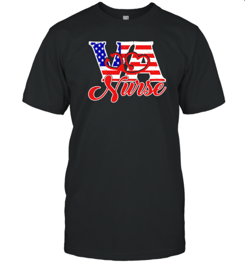 VA Love Nurse American Flag T-Shirt