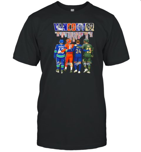 Vancouver Hughes Shrader White And Bal Signature T-Shirt
