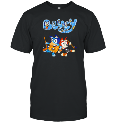 Buffalo Sabres Bluey And Bingo 2025 Baseball T-Shirt