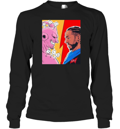 Game 7 Nikola Jokic Vs Kawhi Leonard X Majin Buu Long Sleeved T-shirt