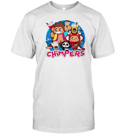 Playful Chimpers Panda And Monkey Design T-Shirt