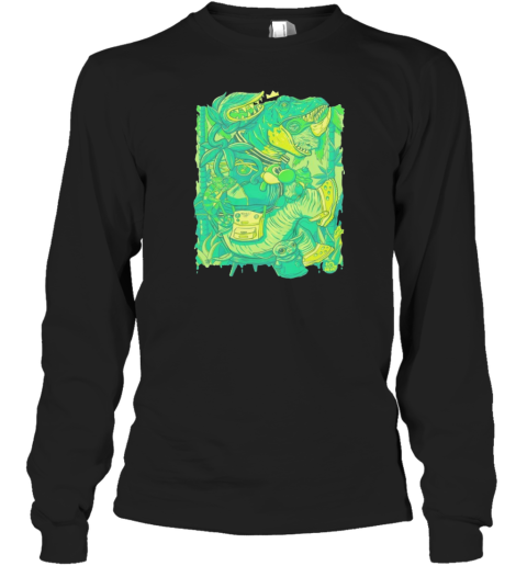 Ten Hundred Green Rhino Long Sleeved T-shirt