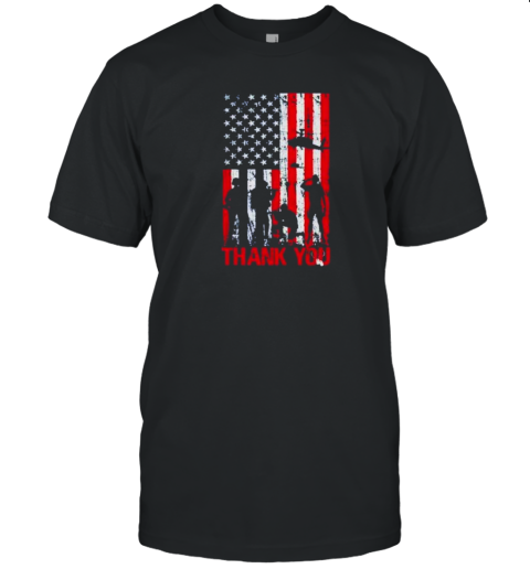 Thank You Veteran US Flag Memorial Day T-Shirt