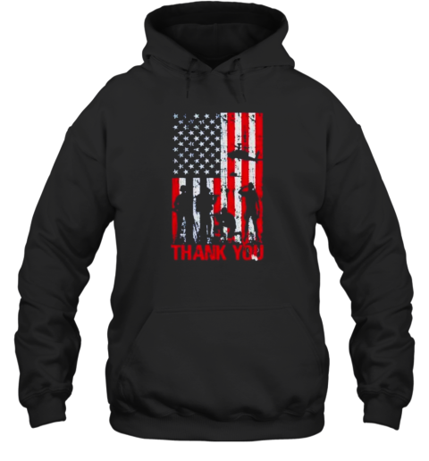 Thank You Veteran US Flag Memorial Day Unisex Hoodie
