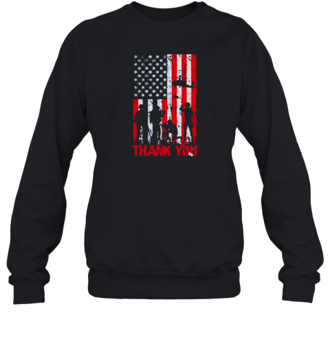 Thank You Veteran US Flag Memorial Day Unisex Sweatshirt