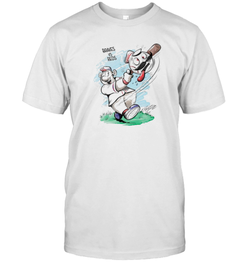 Atlanta Braves And Cincinnati Reds Patrick Carlson Mascot Art 2025 T-Shirt