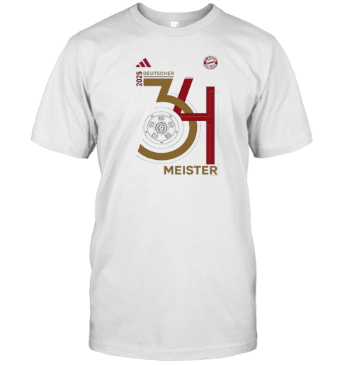 FC Bayern Munich 34 Deutscher Meister 2025 T-Shirt